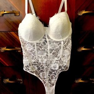 Beautiful White Lace Teddy From FashionNova